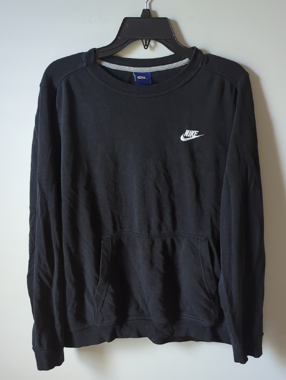 Nike Black Pullover Sweatshirt with White Swoosh